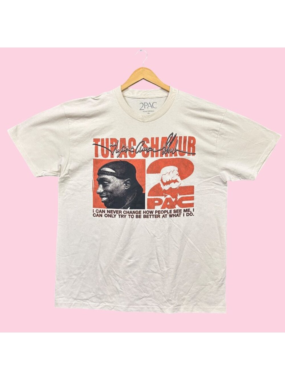 2Pac Tupac Shakur I Can Never Change How People See Me Hip-Hop Tee XL